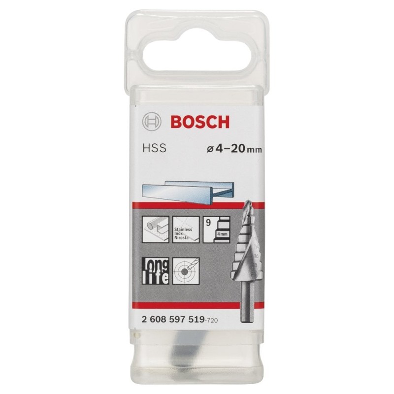 Bosch HSS 9 Kademeli Matkap Ucu 4-20 mm