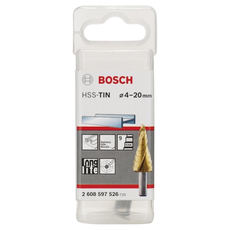 Bosch HSS-TiN 9 Kademeli Matkap Ucu 4-20 mm