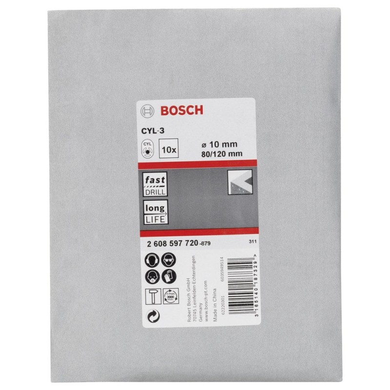 Bosch CYL-3 Beton Matkap Ucu 10*120 mm 10 lu