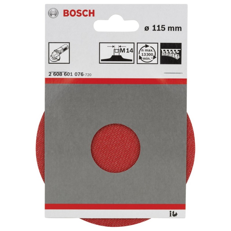 Bosch PRO Kağıt Zımpara Tabanı M14 Pıtraklı 115mm