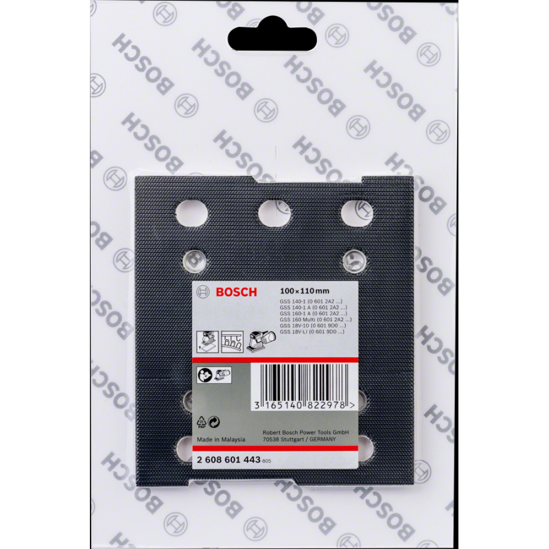 Bosch Zımpara Tabanı Pıtraklı 100x110mm GSS…