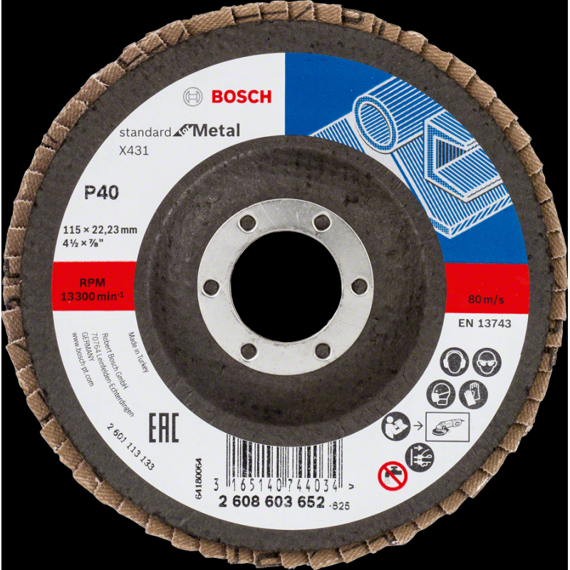 Bosch X431 115 mm ALOX 40 K Flap Disk
