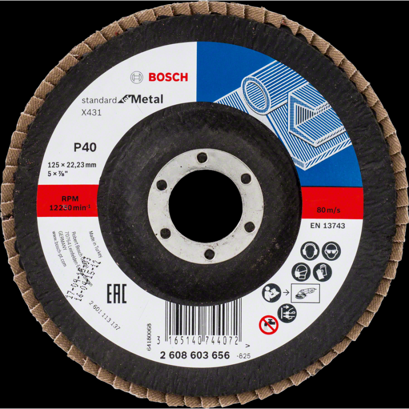 Bosch X431 125 mm ALOX 40 K Flap Disk