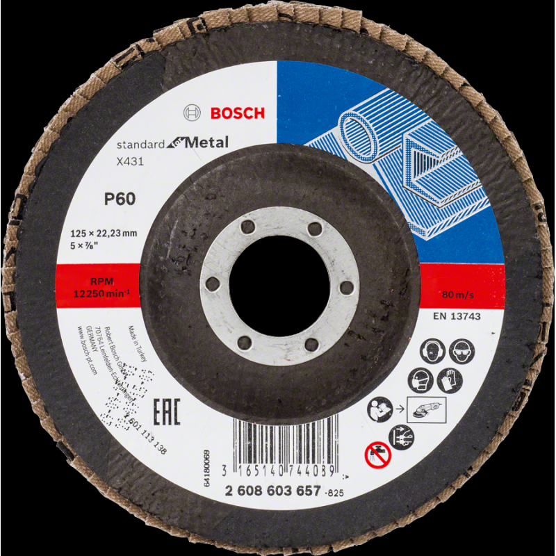 Bosch X431 125 mm ALOX 60 K Flap Disk