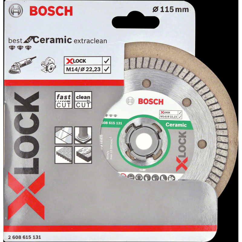 Bosch PRO Ceramic X-LOCK Elmas Kesme Disk 115mm
