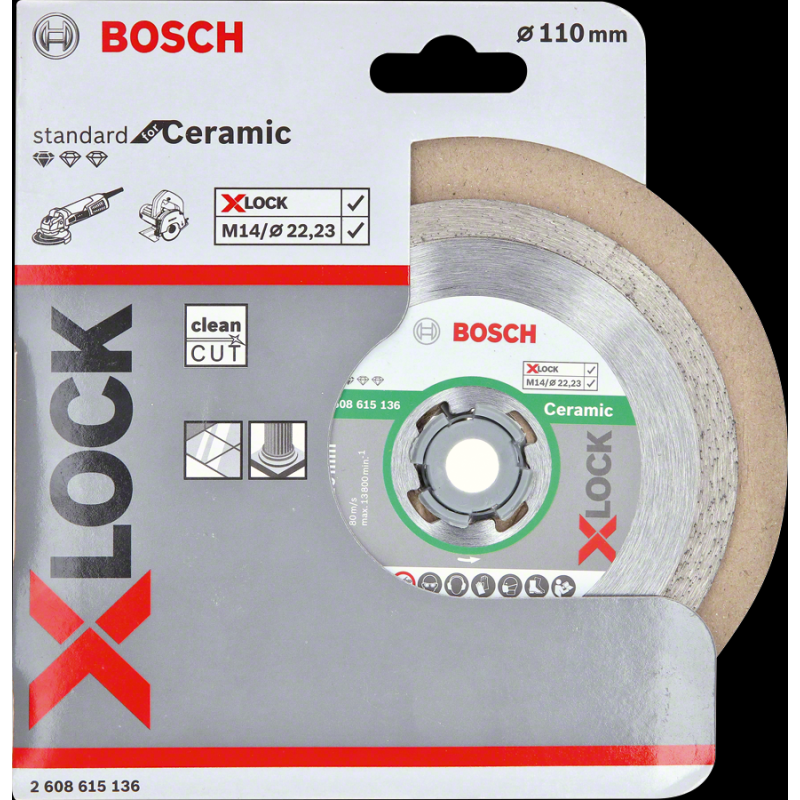 Bosch X-LOCK Elmas Kesme Disk SFCeramic 110mm