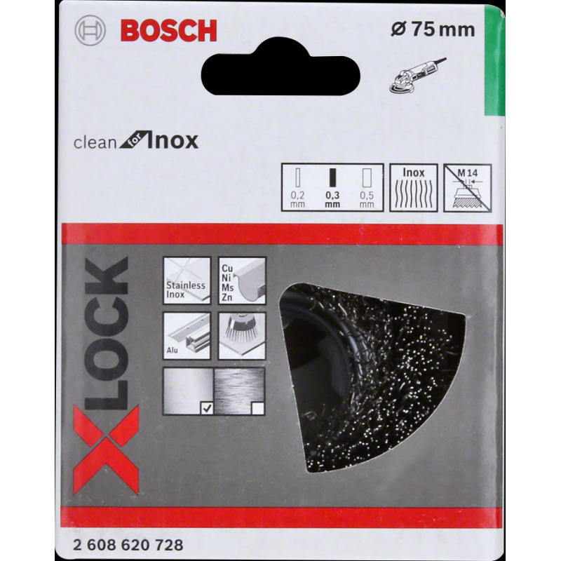 Bosch PRO SS Clean X-LOCK Saçaklı Fırça 75*0,3mm