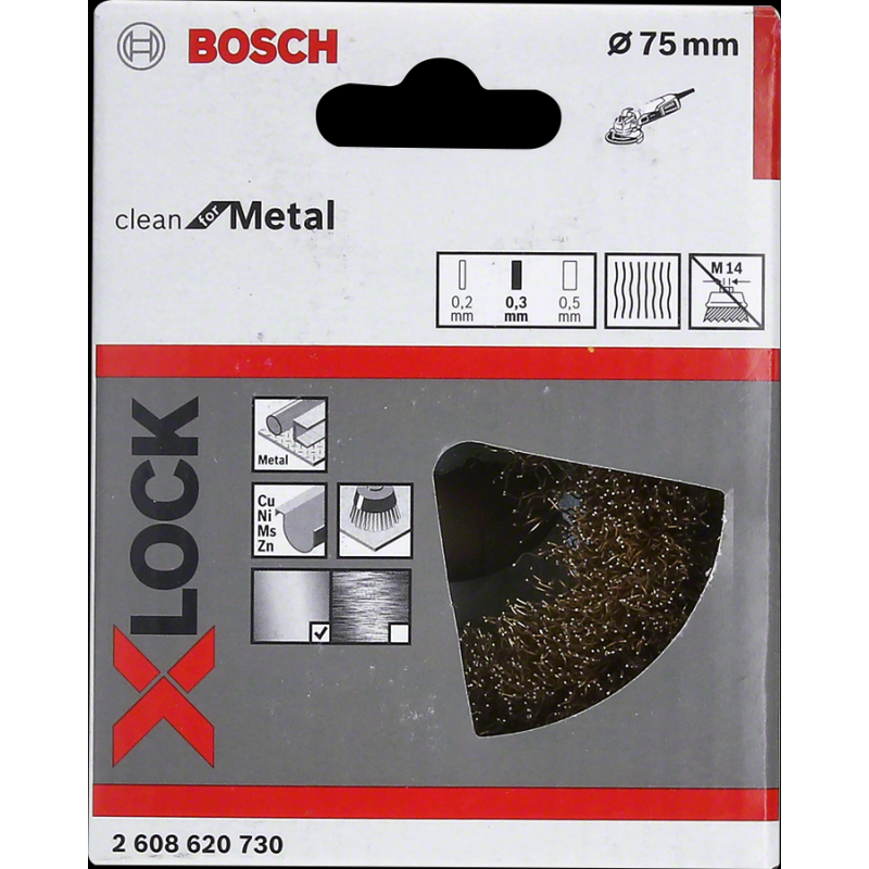 Bosch PRO Metal Clean X-LOCK Saçaklı Fırça 70*0,3mm