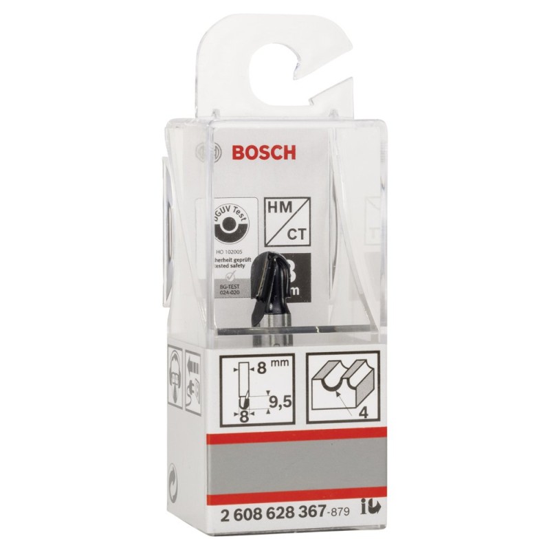 Bosch SDW Yarımay Freze Ucu 8*8*40*4 mm