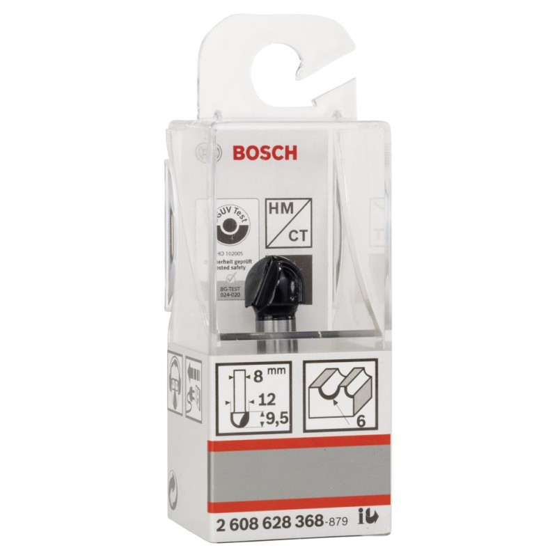 Bosch SDW Yarımay Freze Ucu 8*12*40*6 mm