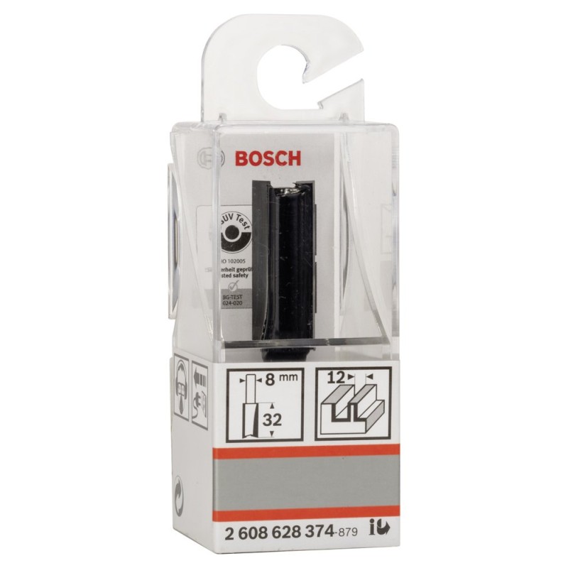 Bosch SDW Çift Oluklu Düz Freze Ucu 8*12*62mm
