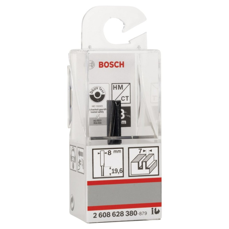 Bosch SDW Çift Oluklu Düz Freze Ucu 8*7*51 mm