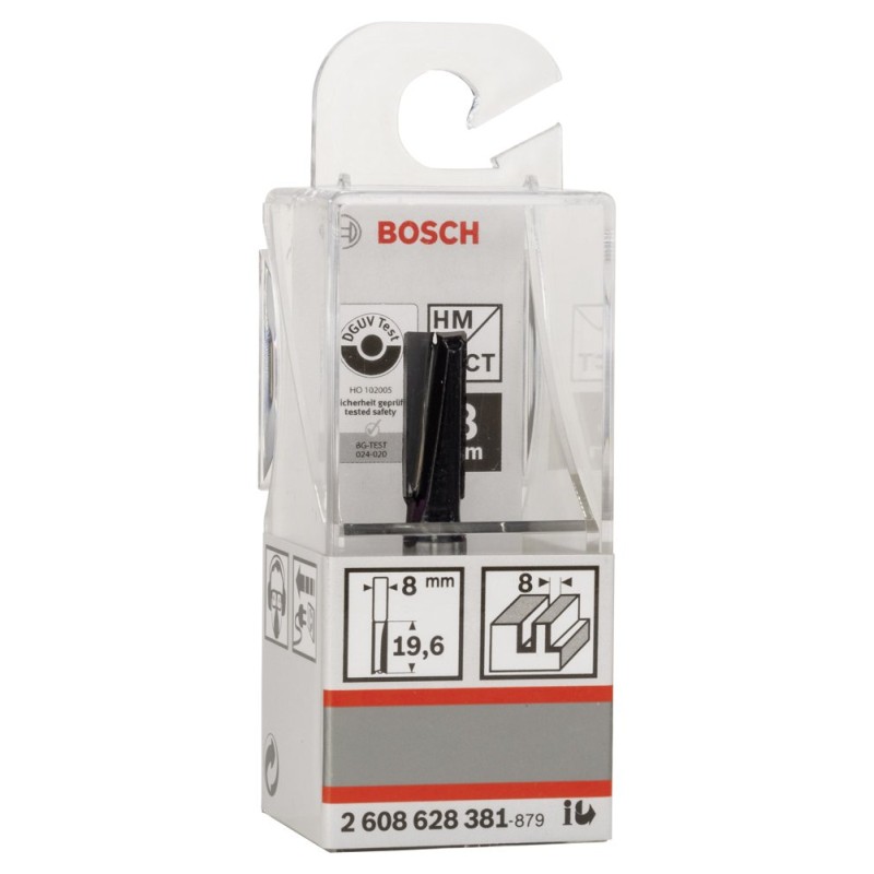 Bosch SDW Çift Oluklu Düz Freze Ucu 8*8*51 mm