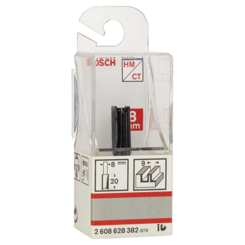 Bosch SDW Çift Oluklu Düz Freze Ucu 8*9*51 mm