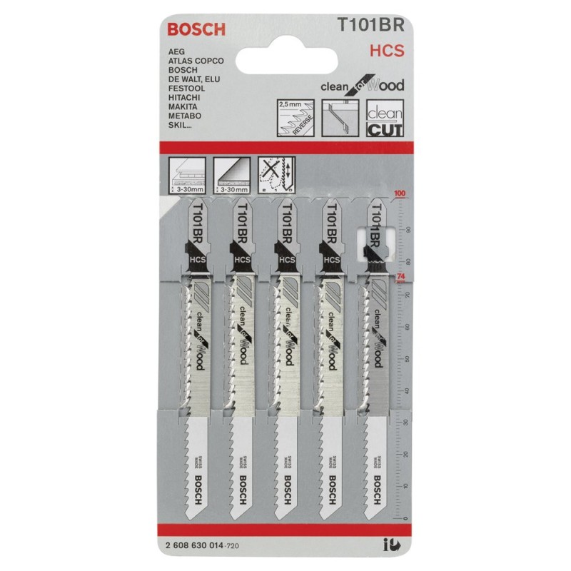 Bosch Dekupaj Bıçağı CleanforWood T101BR 5 li
