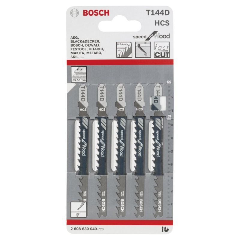 Bosch Dekupaj Bıçağı SpeedforWood T144D 5 li