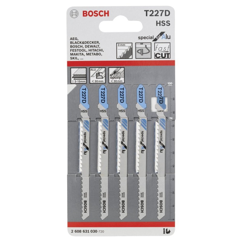 Bosch PRO Alu Curve Dekupaj Bıçağı T227D 5 li