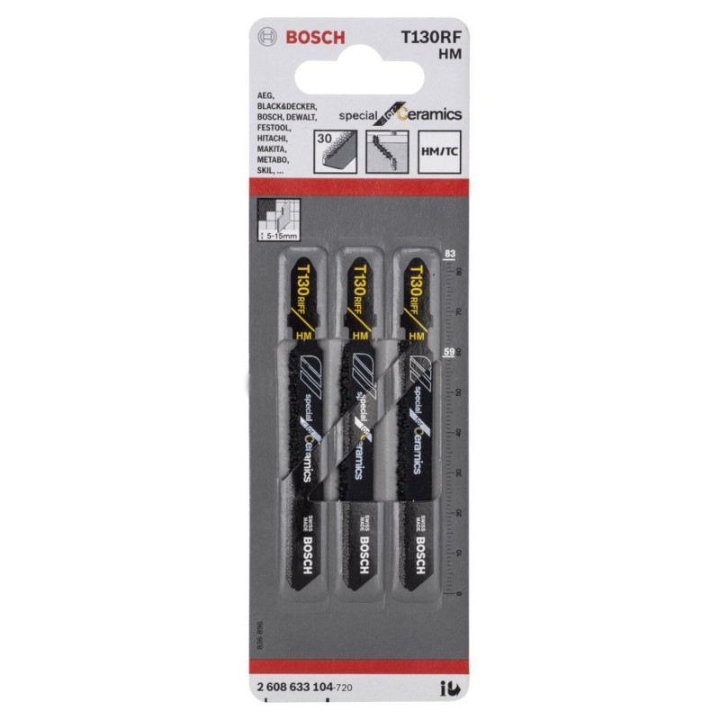 Bosch PRO Soft Tile Dekupaj Bıçağı T130RF 3lü