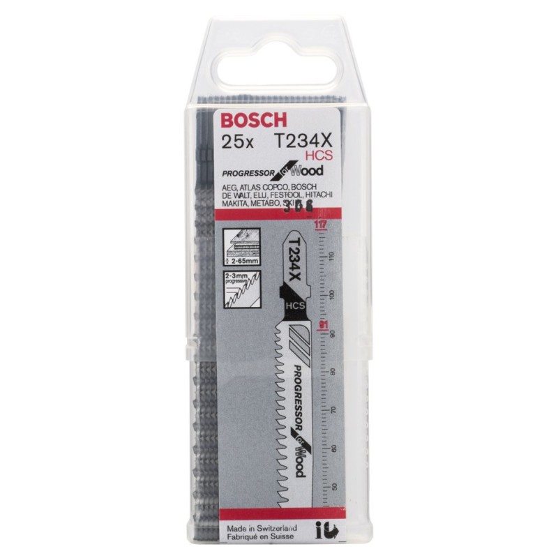 Bosch Dekupaj Bıçağı ProgreforWood T234X 25 li