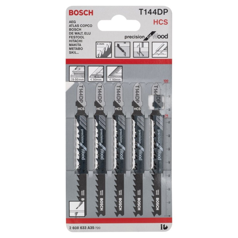 Bosch PRO Wood Precise Dekupaj Bıçağı T144DP 5 li