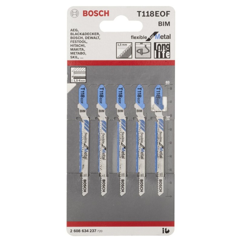 Bosch PRO Metal Curve Dekupaj Bıçağı T118EOF 5 li
