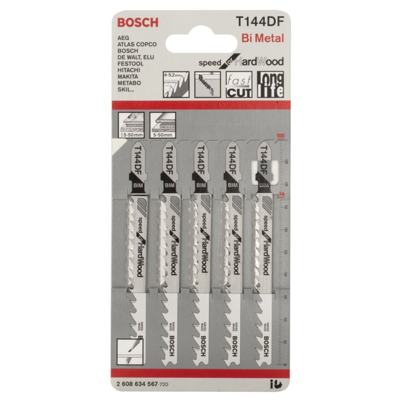 Bosch PRO Hardwood Fast Dekupaj Bıçağı T144DF 5 li