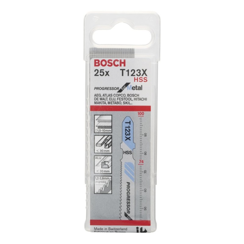 Bosch PRO Metal Thick and Thin Dekupaj Bıçağı T123X 25 li
