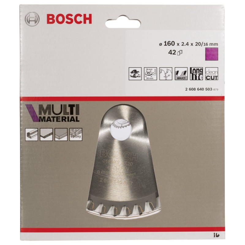 Bosch PRO MM Daire Test. Bıç. 160*20/16 mm 42 D E