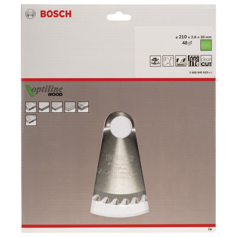 Bosch PRO Wood Daire Test. Bıç. 210*30 mm 48 D E