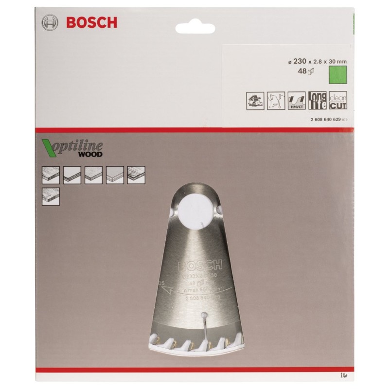 Bosch PRO Wood Daire Test. Bıç. 230*30 mm 48 D E