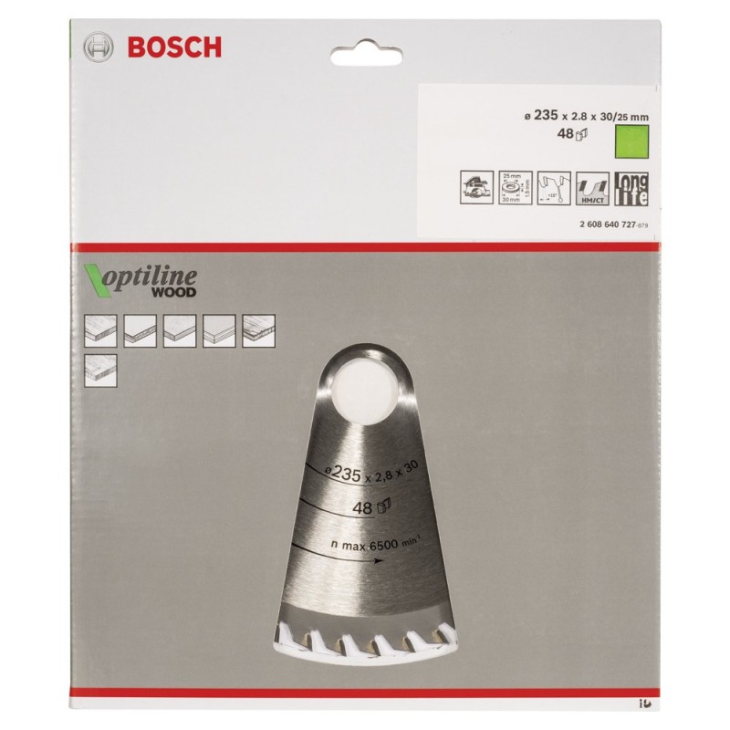 Bosch PRO Wood Daire Test. Bıç. 235*30/25 48 D E