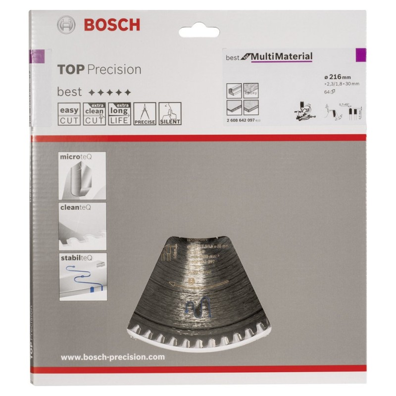 Bosch BMM Daire Test. Bıç. 216*30 mm 64 D G