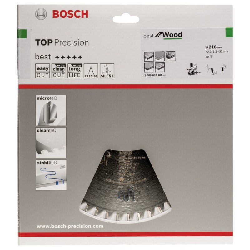 Bosch BFW Daire Test.Bıç. 216*30 mm 48 D G