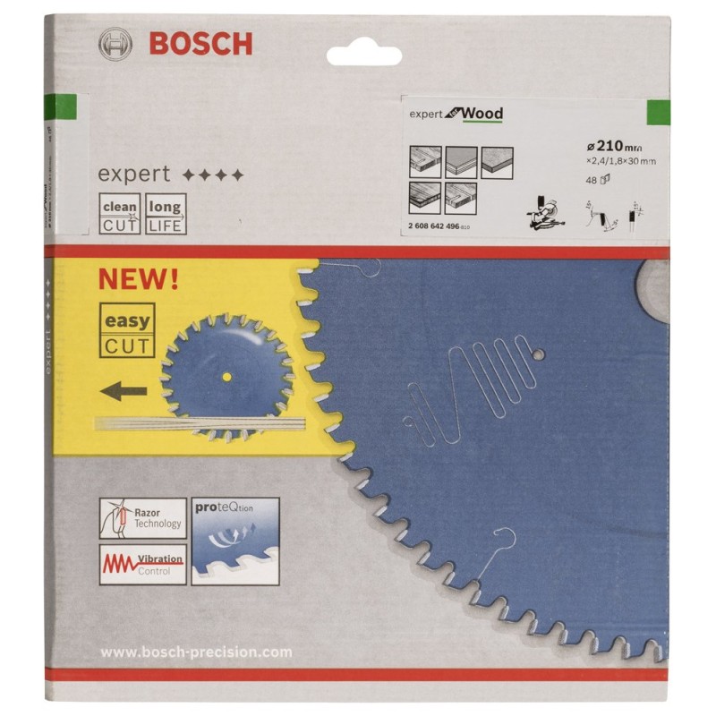 Bosch EXW Daire Test. Bıç. 210*30 mm 48 D G