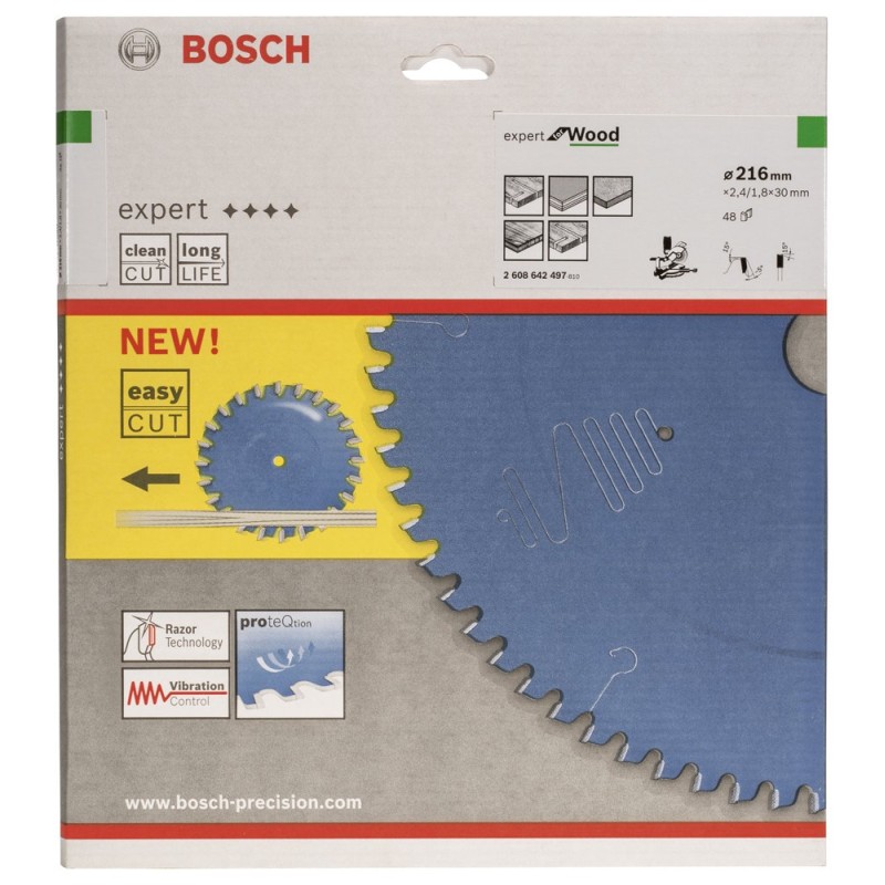 Bosch EXW Daire Test. Bıç. 216*30 mm 48 D G