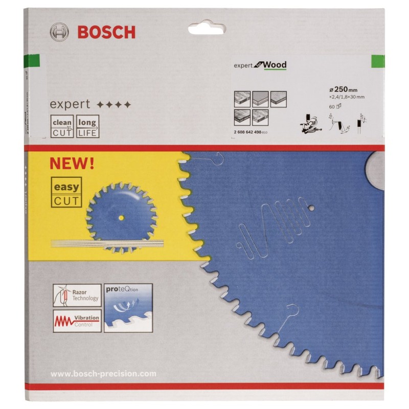 Bosch EXW Daire Test. Bıç. 250*30 mm 60 D G