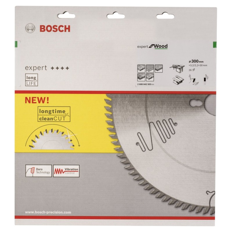 Bosch EXW Daire Test. Bıç. 300*30 mm 26 D T