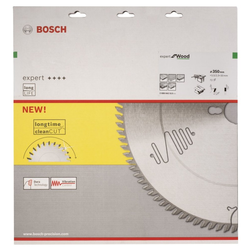 Bosch EXW Daire Test. Bıç. 350*30 mm 72 D T