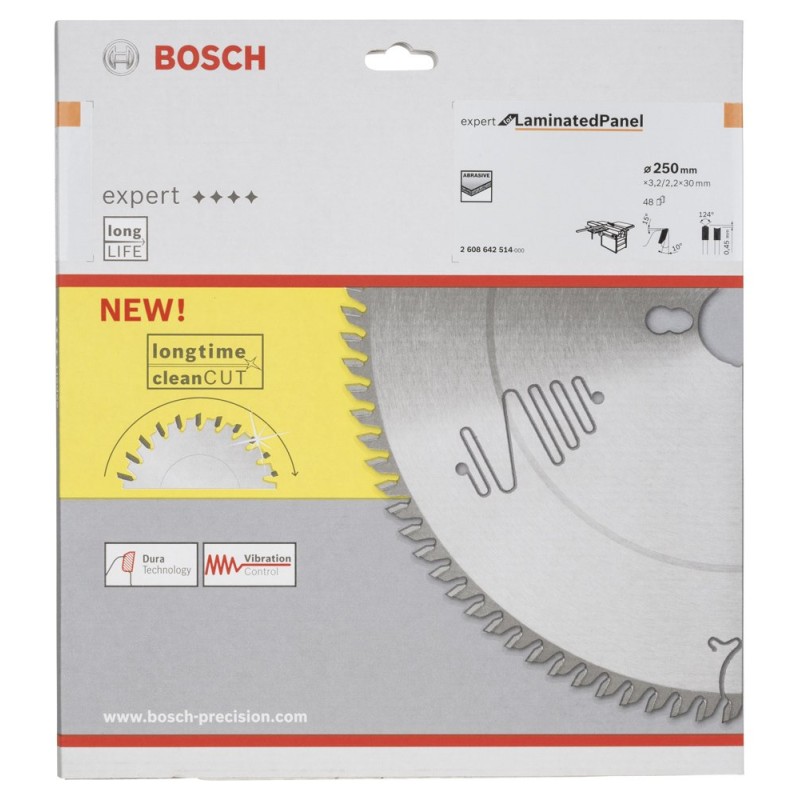 Bosch EXLP Daire Test. Bıç. 250*30 mm 48 D T