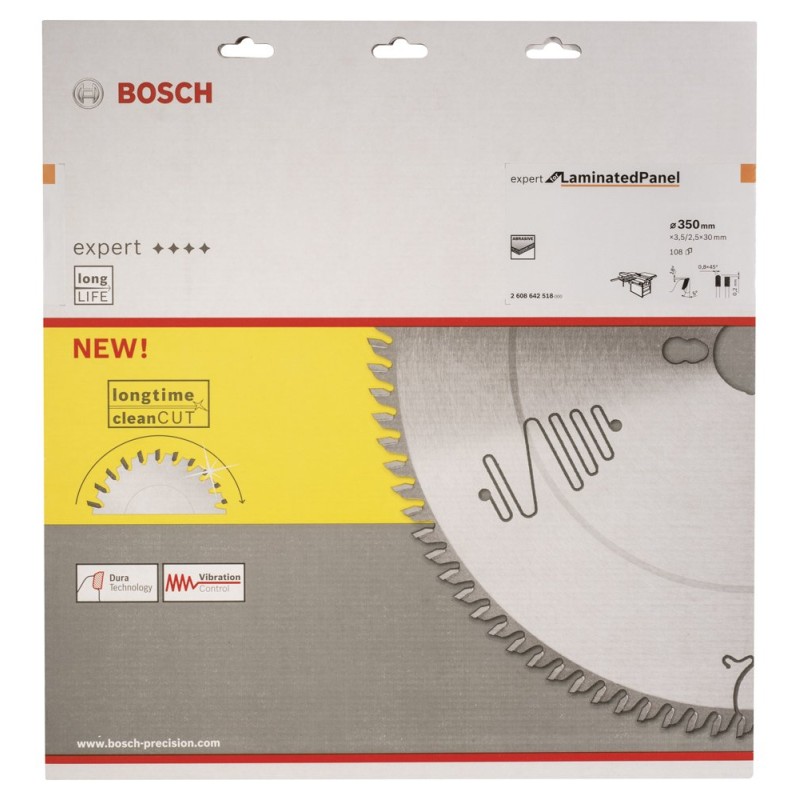 Bosch EXLP Daire Test. Bıç. 350*30 mm 108 D T