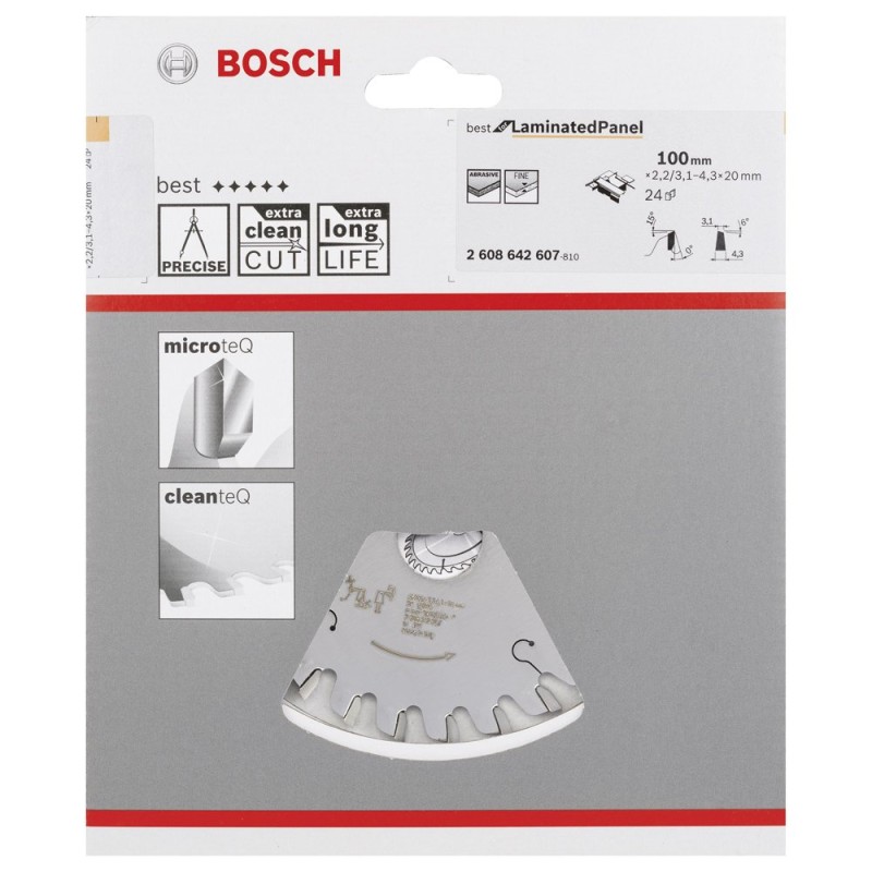 Bosch BLP Daire Test.Bıç. Çiz. 100*20 mm 24 D