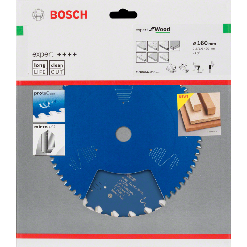 Bosch EXW Daire Test. Bıç. 160*20 mm 24 D E