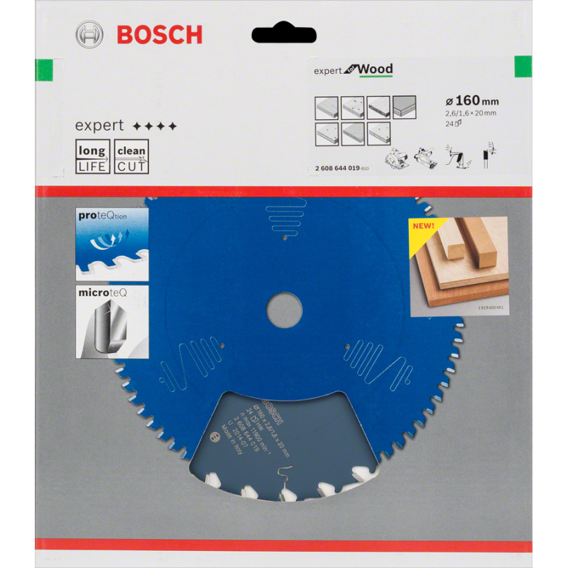 Bosch EXW Daire Test. Bıç. 160*20 mm 24 D E