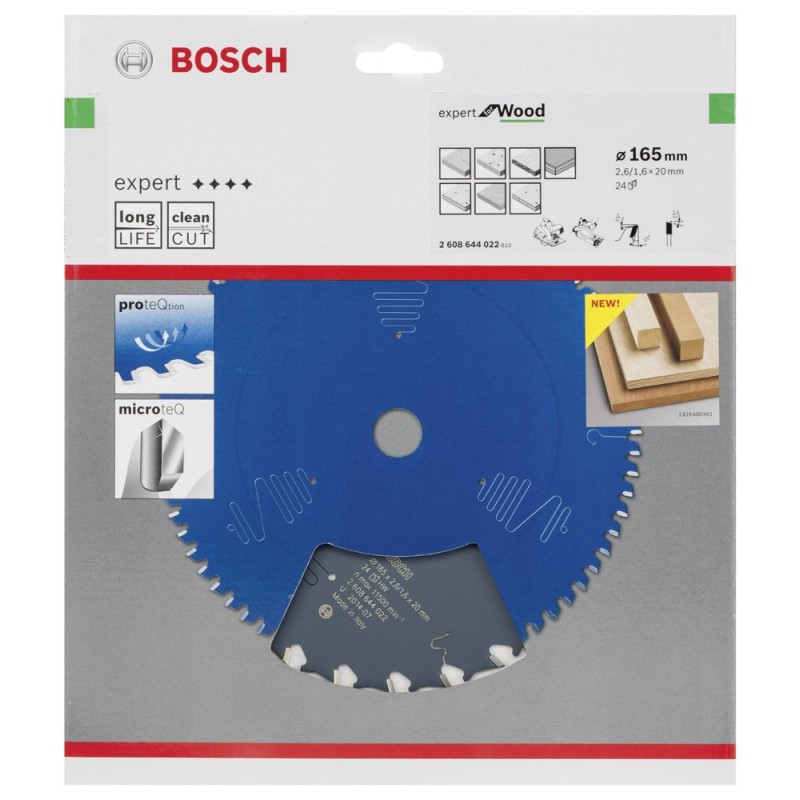 Bosch EXW Daire Test. Bıç. 165*20 mm 24 D E