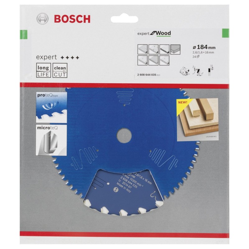 Bosch EXW Daire Test. Bıç. 184*16 mm 24 D E