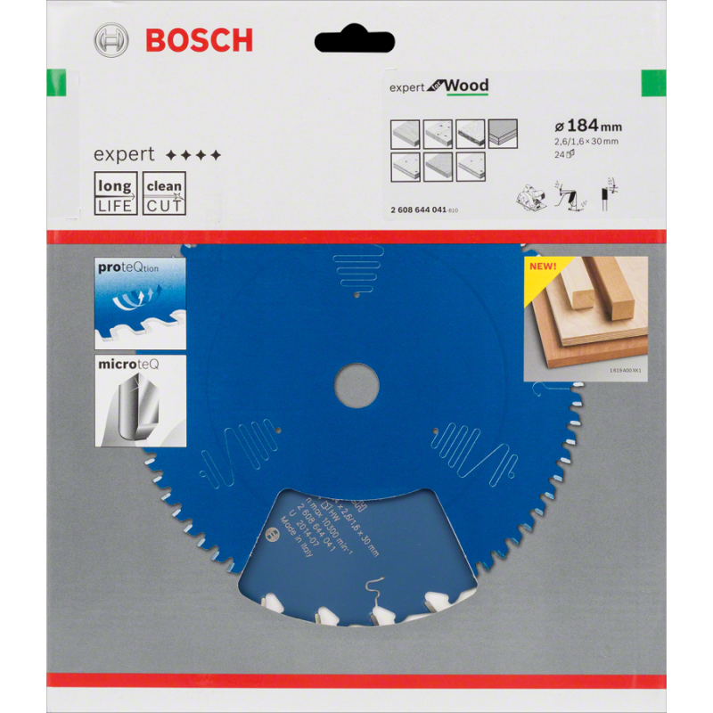 Bosch EXW Daire Test. Bıç. 184*30 mm 24 D E