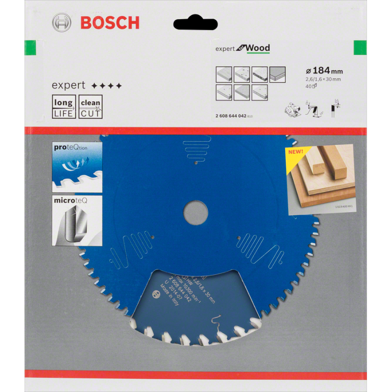Bosch EXW Daire Test. Bıç. 184*30 mm 40 D E