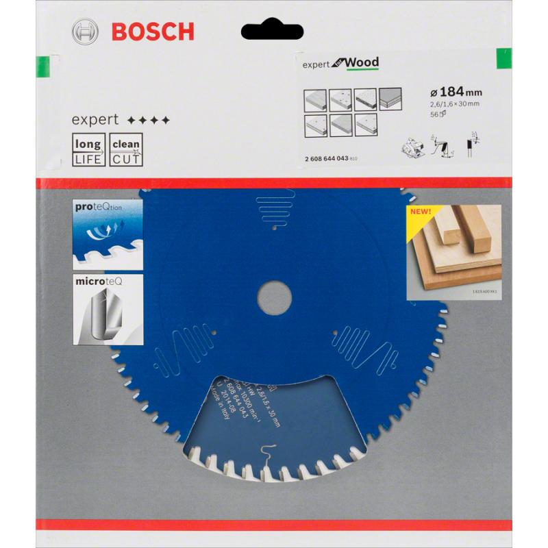 Bosch EXW Daire Test. Bıç. 184*30 mm 56 D E