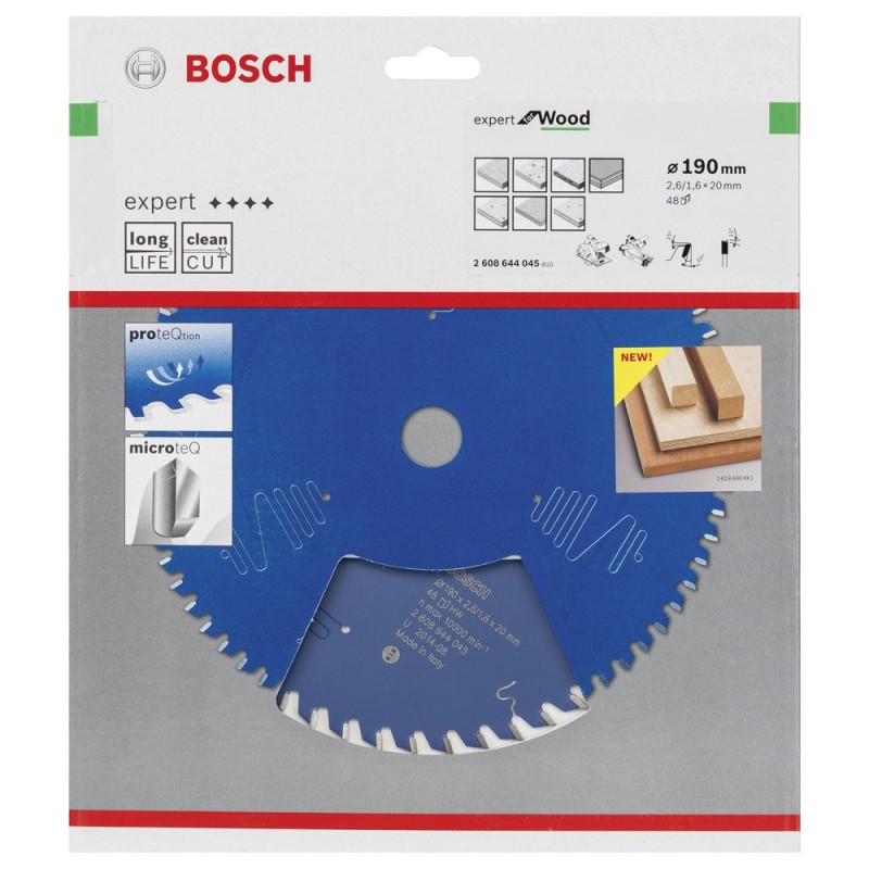 Bosch EXW Daire Test. Bıç. 190*20 mm 48 D E
