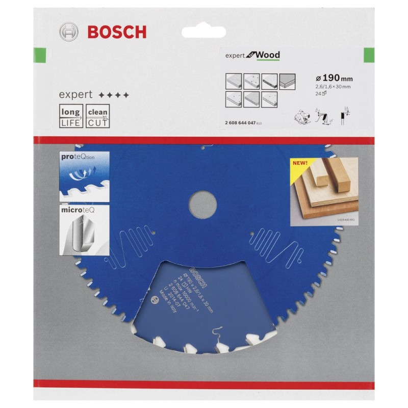 Bosch EXW Daire Test. Bıç. 190*30 mm 24 D E